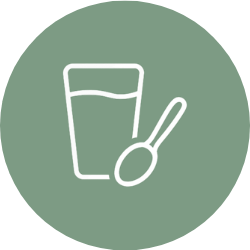 Icon of daily drinkable supplement with scoop