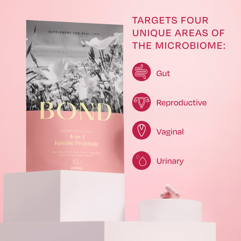 BOND 4-in-1 Female Probiotic supplement facts and key ingredients